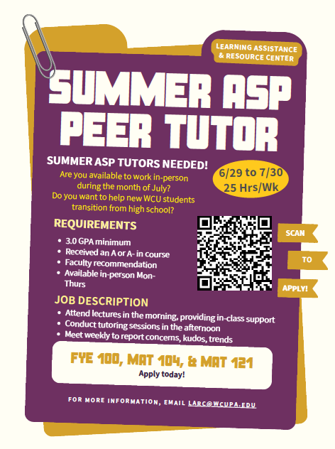 LARC Tutor Opportunity