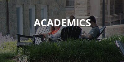 Image of students with word "ACADEMICS" overlaying it
