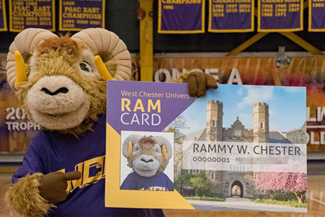 Rammy holding ram card
