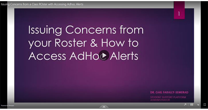 Issuing Concerns from a Class Roster with Accessing Adhoc Alerts Video Thumbanil
