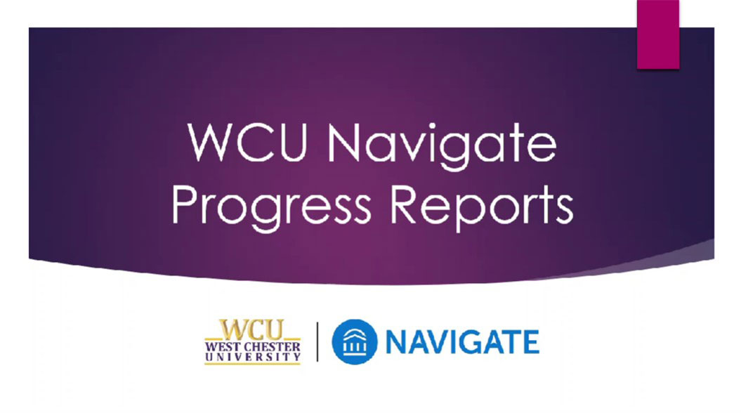 WCU Navigate Progress Reports Training Video Thumbanil