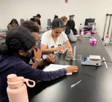 students in a lab