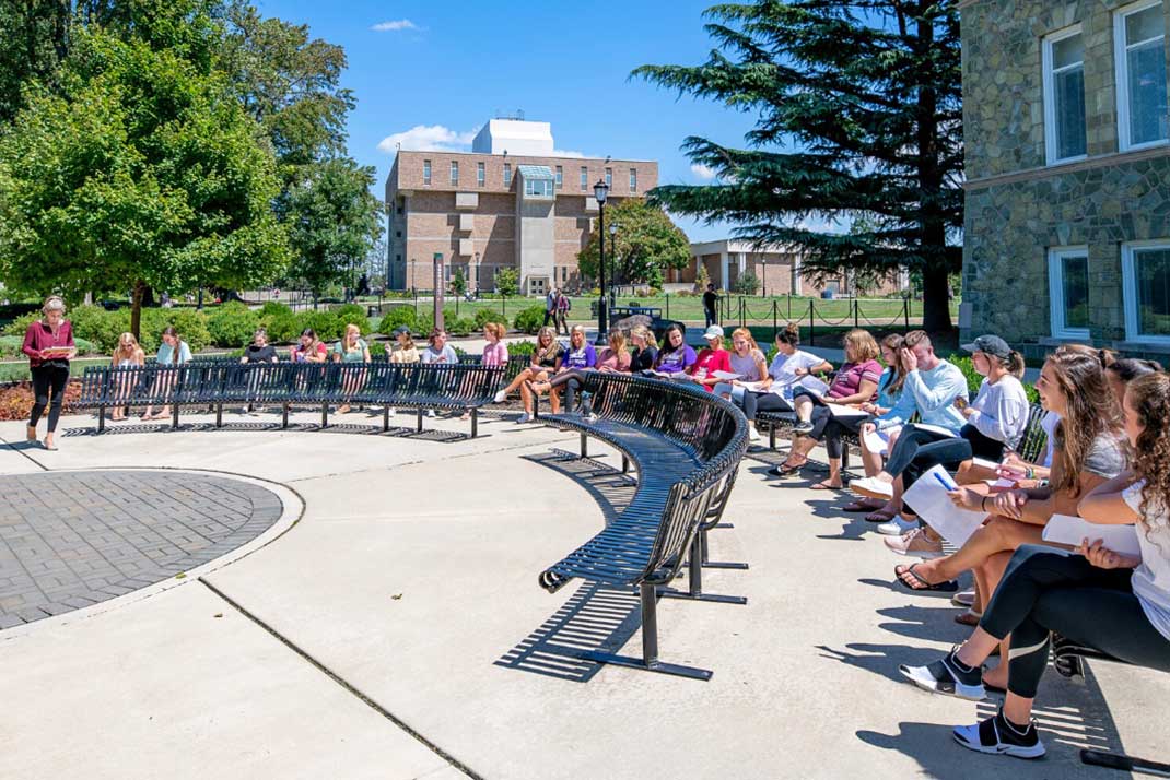 Summer Students working outdoors